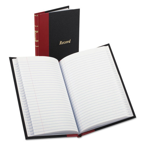 Boorum  Record and Account Book with Black Cover and Red Spine