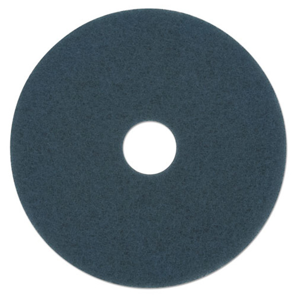 Scrubbing Floor Pads, 13" Diameter, Blue, 5/carton