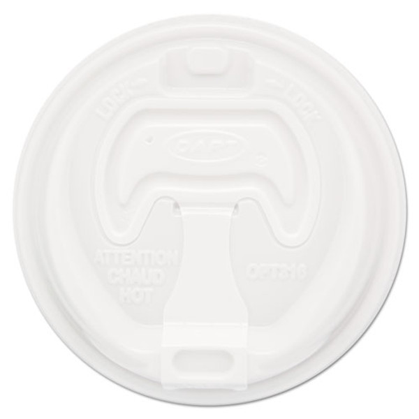 Optima Reclosable Lid, Fits 12 Oz To 24 Oz Foam Cups, White, 100 Pack, 10 Packs/carton