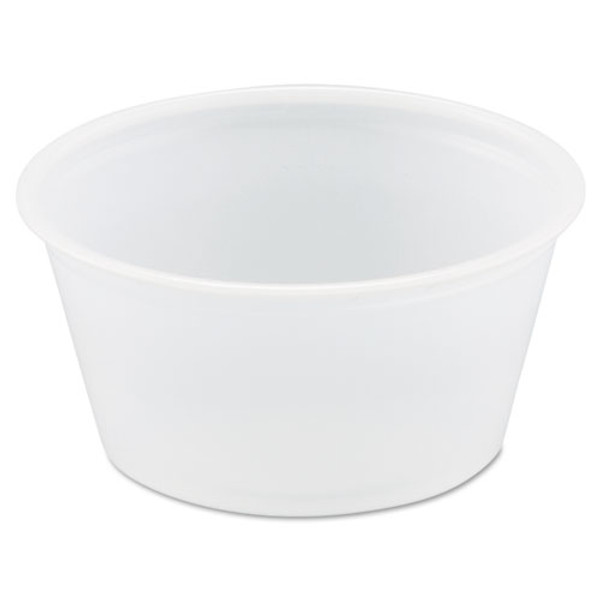 Polystyrene Portion Cups, 2 Oz, Plastic, Translucent, 250/bag, 10 Bags/carton