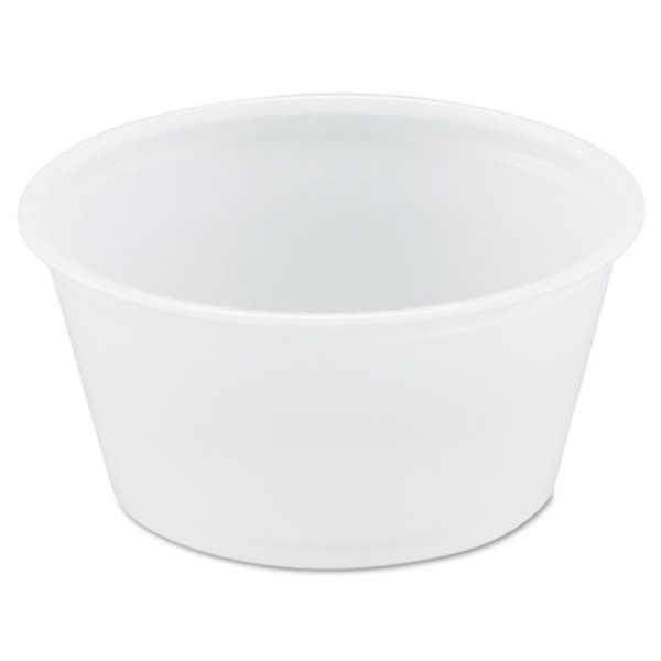 Polystyrene Portion Cups, 2 Oz, Translucent, 250/bag, 10 Bags/carton