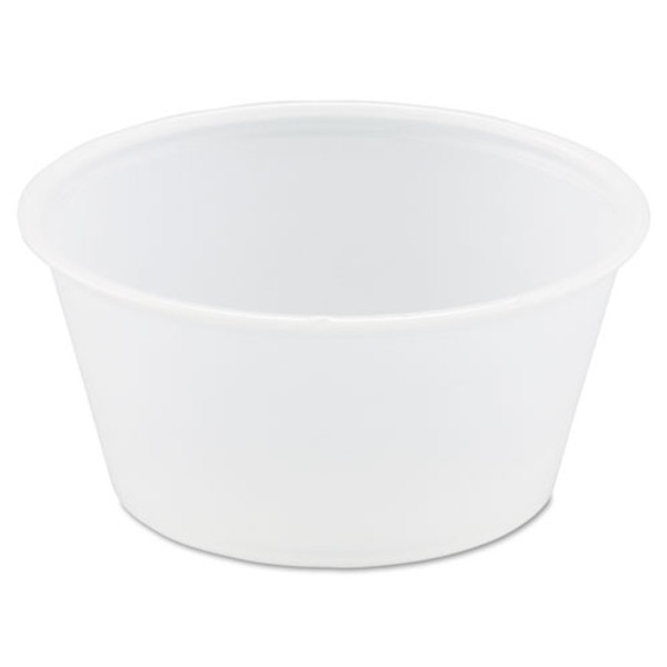 Polystyrene Portion Cups, 3.25 Oz, Translucent, 250/bag, 10 Bags/carton