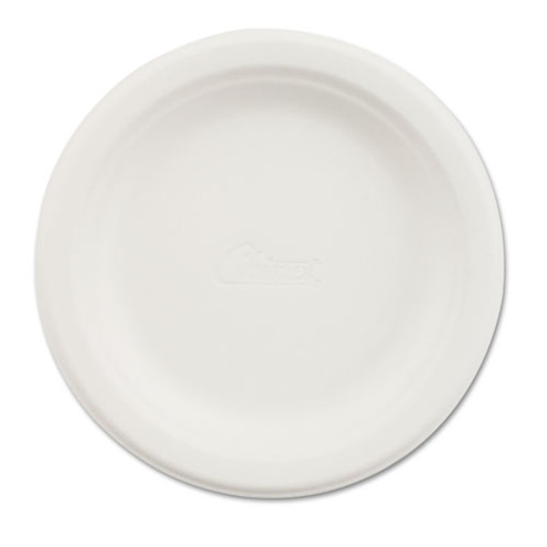 Paper Dinnerware, Plate, 6" Dia, White, 125/pack