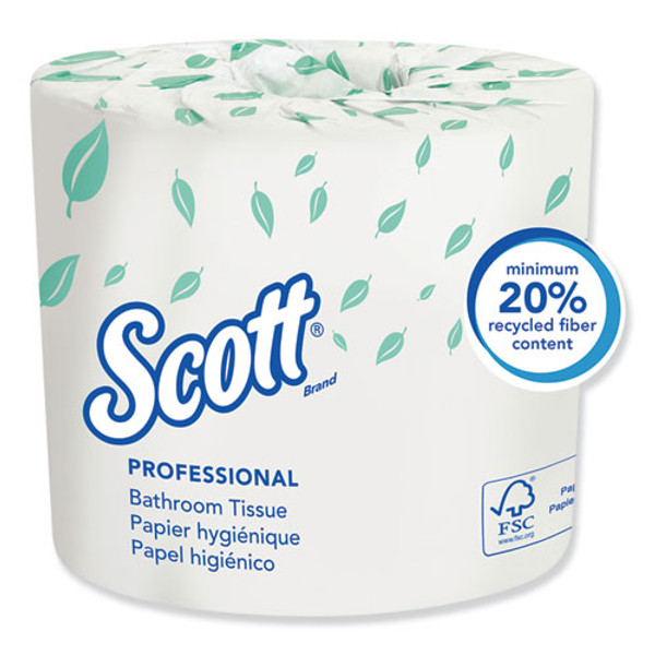 Essential Standard Roll Bathroom Tissue For Business, Septic Safe, 2-ply, White, 550 Sheets/roll