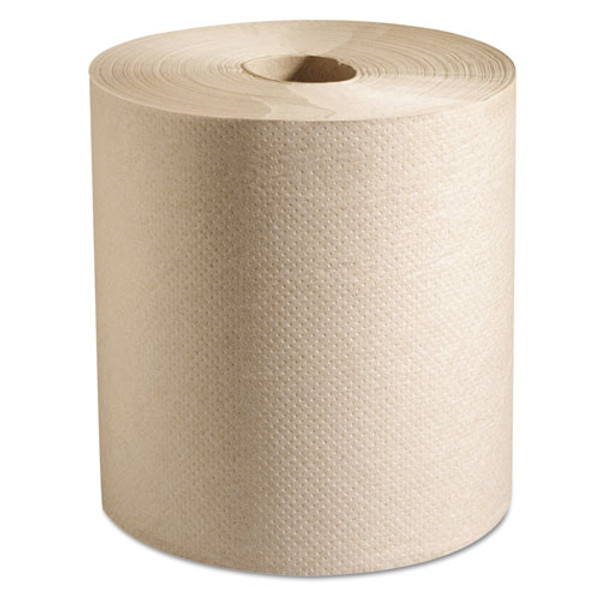 100% Recycled Hardwound Roll Paper Towels, 1-ply, 7.88" X 800 Ft, Natural, 6 Rolls/carton