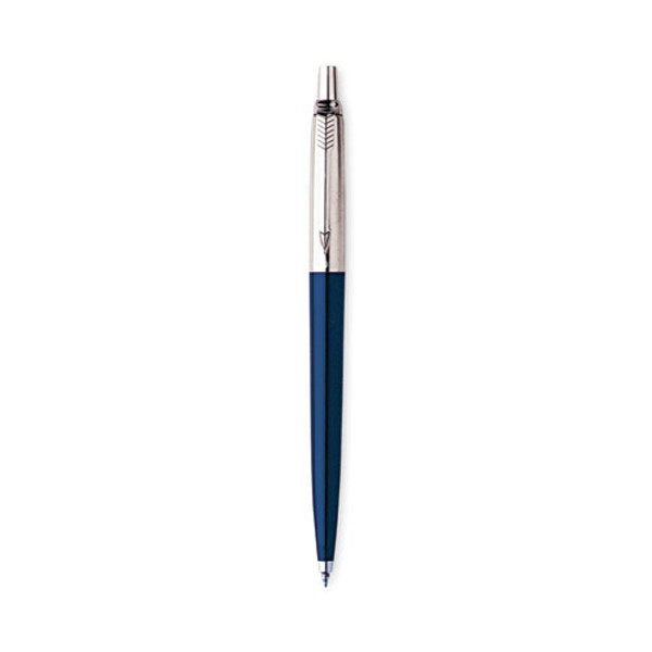 Jotter Ballpoint Pen, Retractable, Medium 1 Mm, Blue Ink, Royal Blue/chrome Barrel