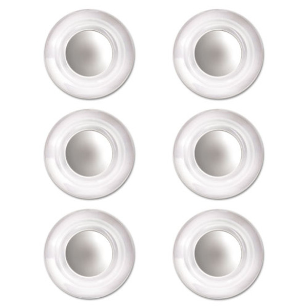 Glass Magnets, Large, Clear, 0.45" Diameter, 6/pack