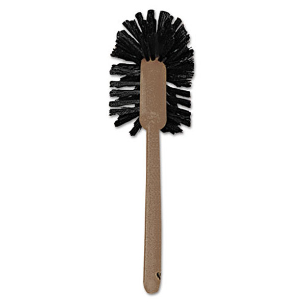 Commercial-grade Toilet Bowl Brush, 17" Handle, Brown