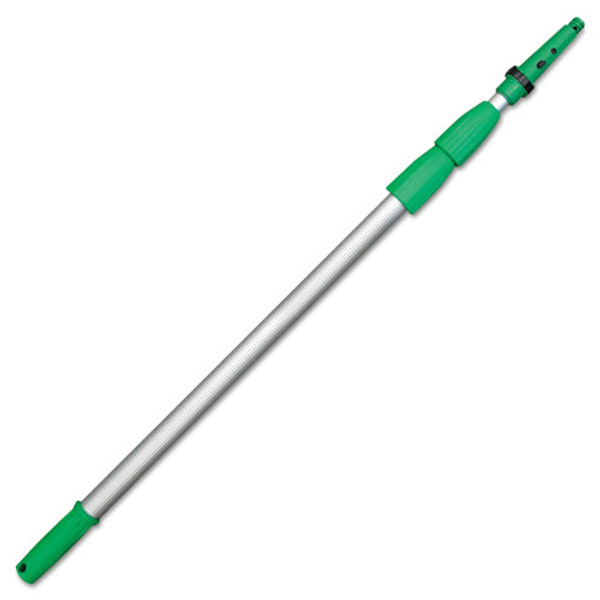 Opti-loc Aluminum Extension Pole, 14 Ft, Three Sections, Green/silver