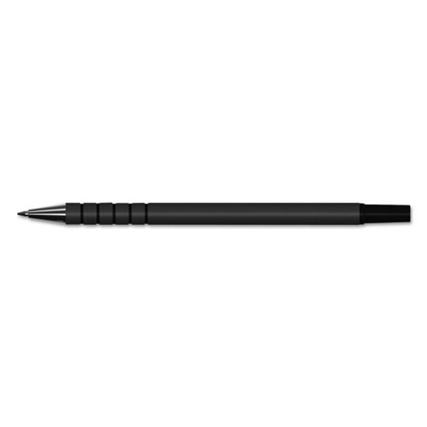 Replacement Ballpoint Counter Pen, Medium 1 Mm, Black Ink, Black Barrel, 6/pack