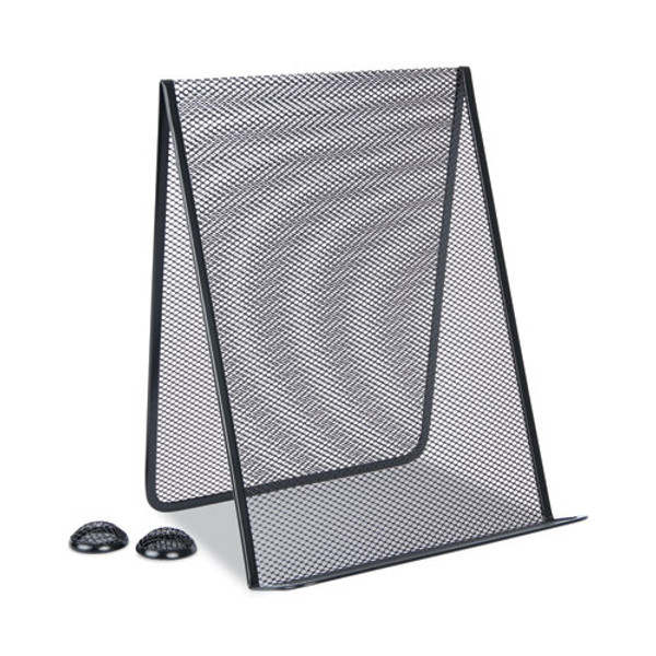 Metal Mesh Document Holder Free Standing, 35 Sheet Capacity, Metal, Black