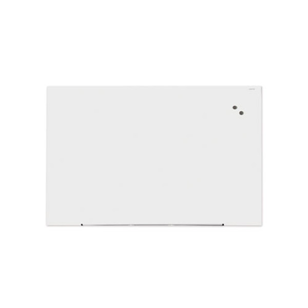 Frameless Magnetic Glass Marker Board, 72 X 48, White Surface