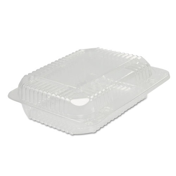 Staylock Clear Hinged Lid Containers, 6 X 7 X 2.1, Clear, Plastic, 125/packs, 2 Packs/carton