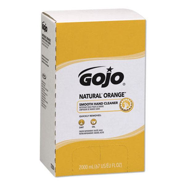 Natural Orange Smooth Hand Cleaner, Refill For Gojo Pro Tdx Push-style Dispenser, Citrus Scent, 2,000 Ml, 4/carton