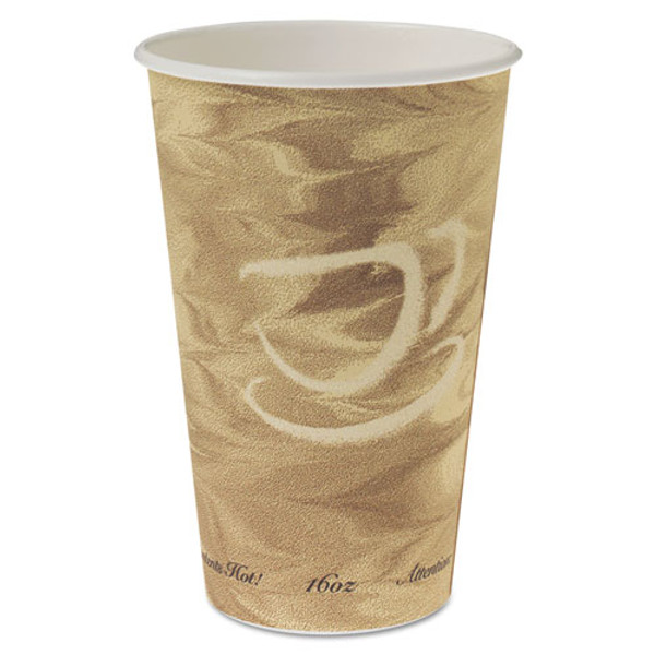 Mistique Hot Paper Cups, 16 Oz, Brown, 50/sleeve, 20 Sleeves/carton