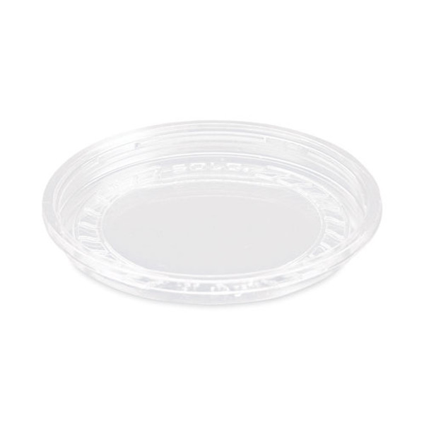 Bare Eco-forward Rpet Deli Container Lids, Recessed Lid, Fits 8 Oz, Clear, Plastic, 50/pack, 10 Packs/carton