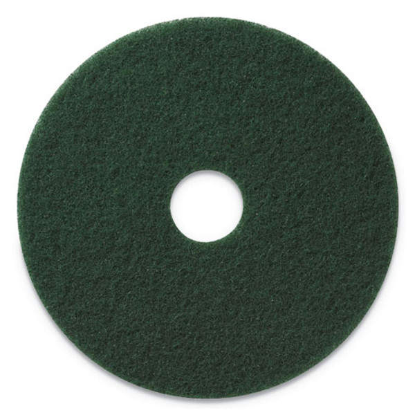 Scrubbing Pads, 17" Diameter, Green, 5/carton