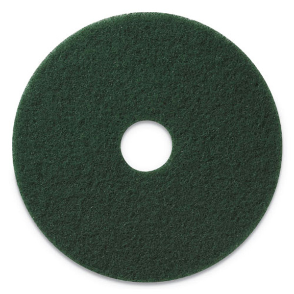 Scrubbing Pads, 20" Diameter, Green, 5/carton