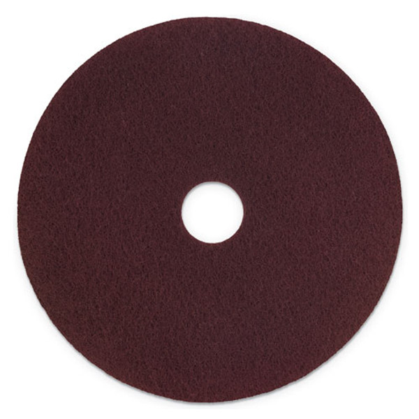 Surface Preparation Pad Plus, 20" Diameter, Maroon, 5/carton