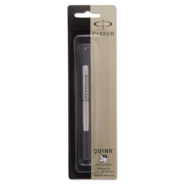 Refill For Parker Roller Ball Pens, Fine Conical Tip, Black Ink