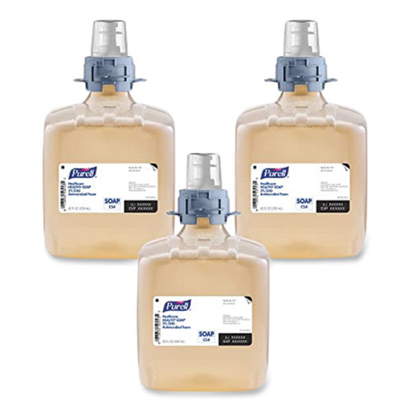 Healthcare Healthy Soap 2% Chg Antimicrobial Foam, For Cs4 Dispensers, Fragrance-free, 1,250 Ml, 3/carton
