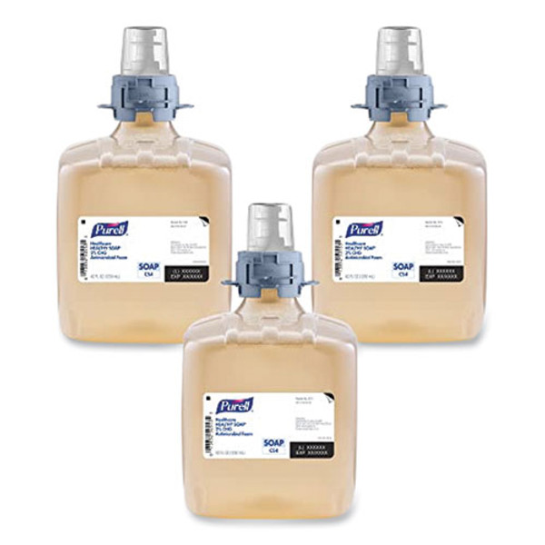 Healthcare Healthy Soap 2% Chg Antimicrobial Foam Refill, For Cs4 Dispensers, Fragrance-free, 1,250 Ml, 3/carton