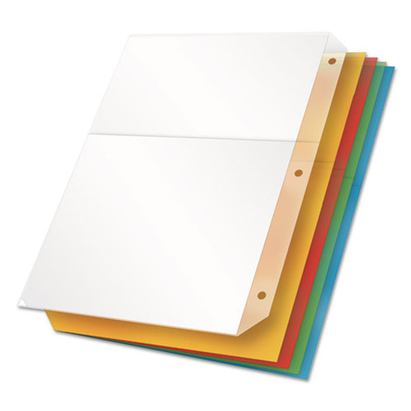 CRD84007 Poly Ring Binder Pockets without Tabs, Multicolor