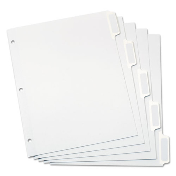 OXF11313 Oxford® Customizable Label Tab Dividers 5 Tab, 10 Sets per Ctn.