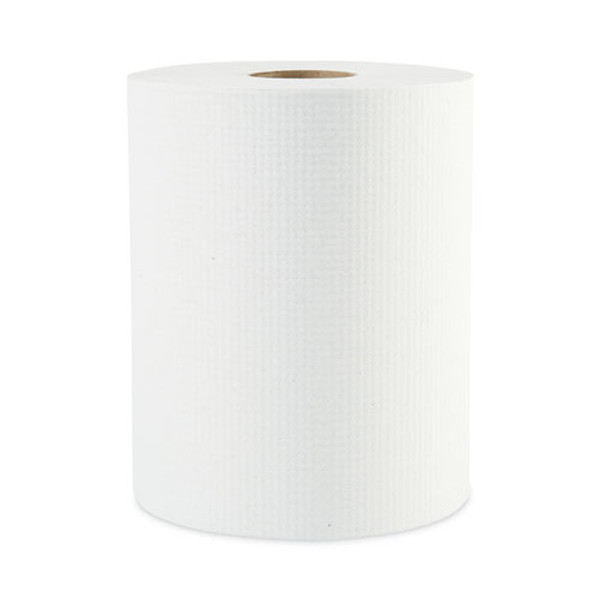 Hardwound Paper Towels, 1-ply, 8" X 600 Ft, White, 2" Core, 12 Rolls/carton