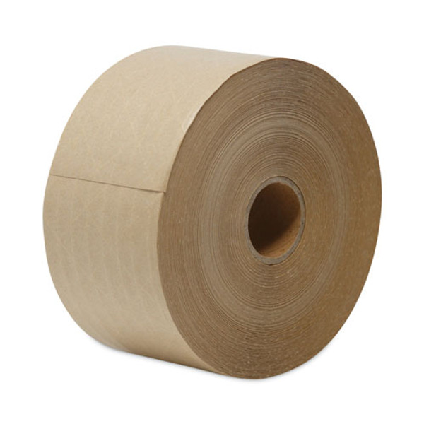 Glass-fiber Reinforced Gummed Kraft Sealing Tape, 3" Core, 3" X 375 Ft, Brown, 8/carton