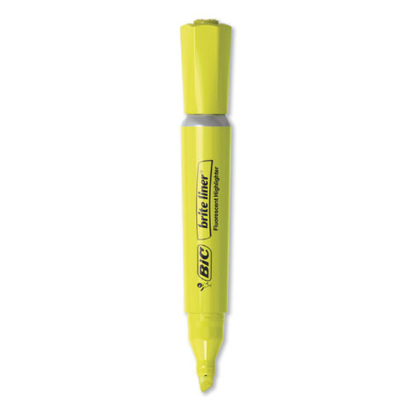 Brite Liner Tank-style Highlighter Value Pack, Yellow Ink, Chisel Tip, Yellow/black Barrel, 36/pack