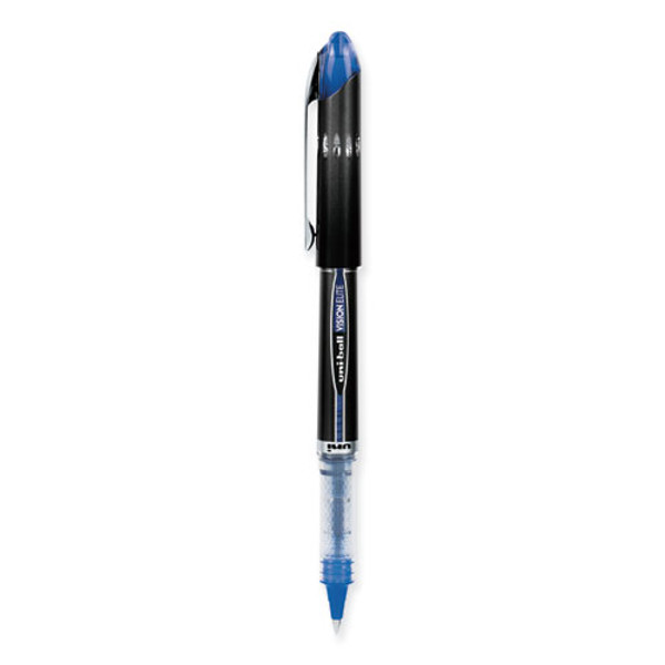 Vision Elite Hybrid Gel Pen, Stick, Extra-fine 0.5 Mm, Blue Ink, Black/blue/clear Barrel