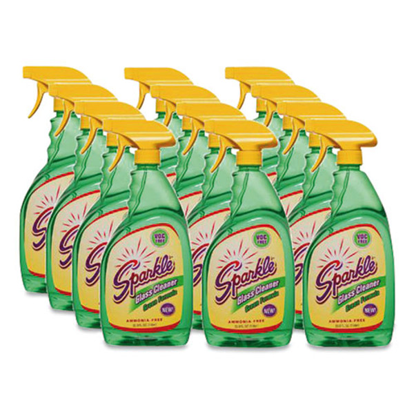 Green Formula Glass Cleaner, 33.8 Oz Bottle, 12/carton