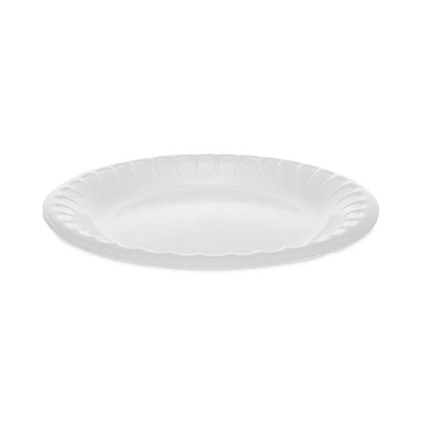 Placesetter Deluxe Laminated Foam Dinnerware, Plate, 6" Dia, White, 1,000/carton
