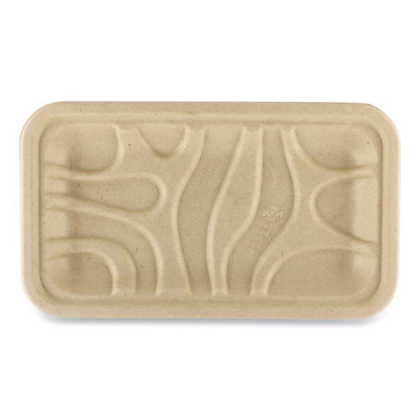 Fiber Trays, Pla Lined, Pfas Free, 8.3 X 4.9 X 0.7, Natural, Paper, 500/carton