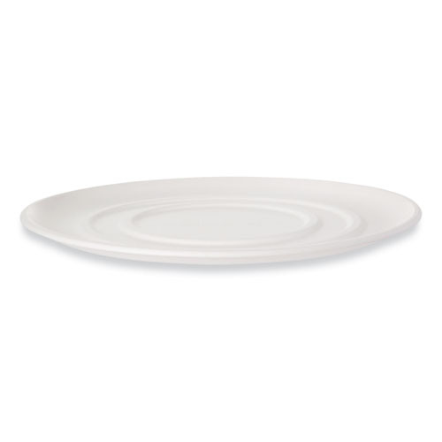 Worldview Molded Fiber Pizza Trays, 14 X 14 X 0.2, White, Sugarcane, 50/carton