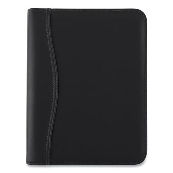 Black Leather Planner/organizer Starter Set, 8.5 X 5.5, Black Cover, 12-month (jan To Dec): Undated