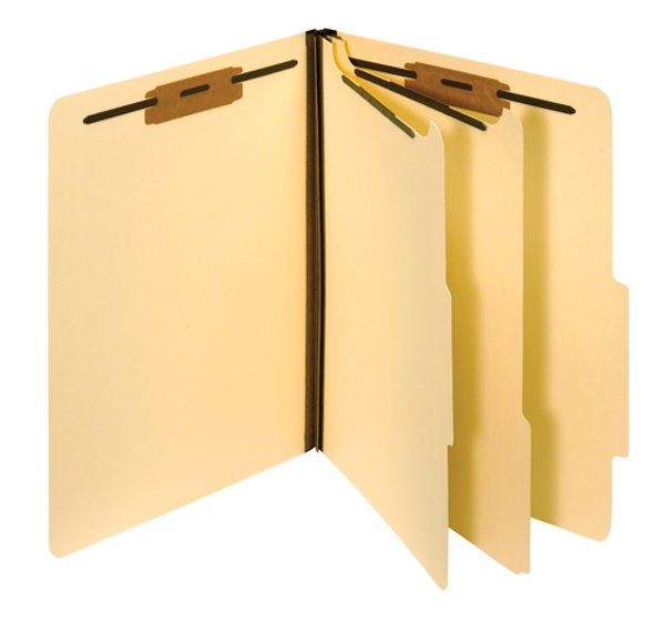 PFX24000P Pendaflex® Classification Folders, Economy, 2 Dividers, Bonded Fasteners, 2/5 Cut Tab, Manila, Letter, 10/BX, 5 BX/CT