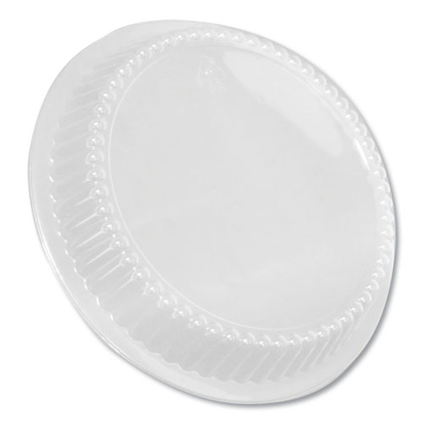 Dome Lids For 8" Round Containers, 8" Diameter X 1.56"h, Clear, Plastic, 500/carton