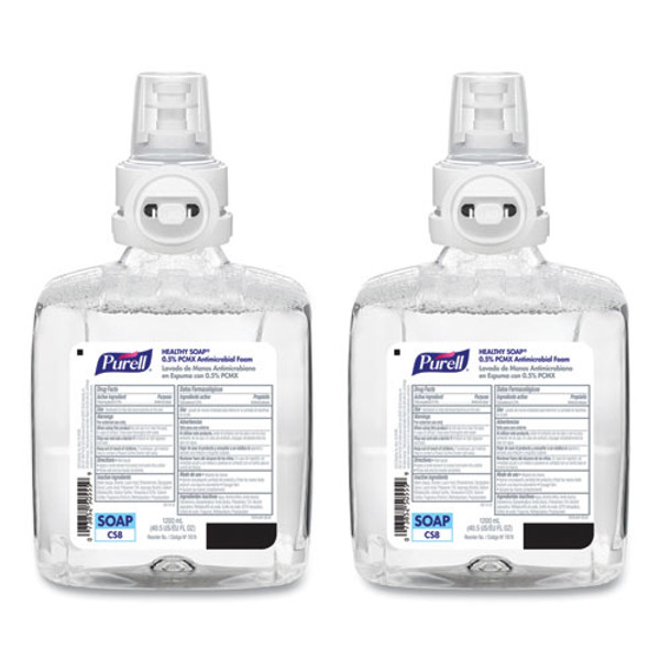 Healthcare Healthy Soap 0.5% Pcmx Antimicrobial Foam Refill, For Cs8 Dispensers, Light Floral Scent, 1,200 Ml, 2/carton