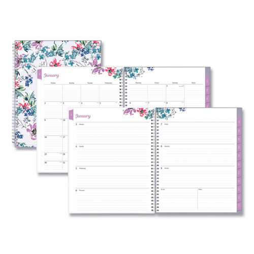 Laila Create-your-own Cover Weekly/monthly Planner, Wildflower Artwork, 11 X 8.5, Purple/blue/pink, 12-month (jan-dec): 2025