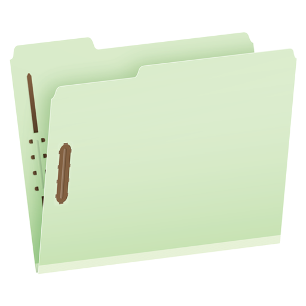 PFX24934R Pendaflex® Recycled Pressboard Fastener Folders, Letter Size, Light Green, 2" Expansion, 1/3 Cut, 25/BX