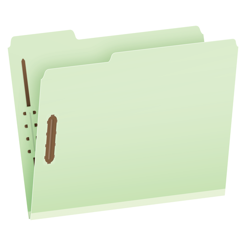PFX24931R Pendaflex® Recycled Pressboard Fastener Folders, Letter Size, Light Green, 1" Expansion, 1/3 Cut, 25/BX