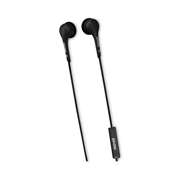 Eb125 Earbud With Mic, 6 Ft Cord, Black