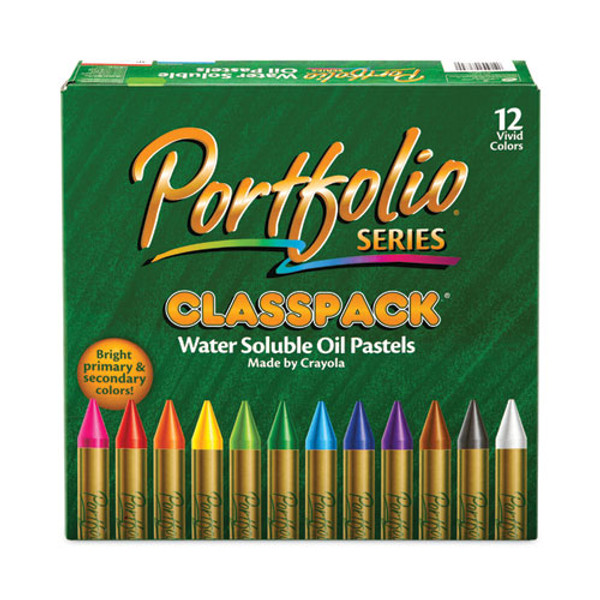 Portfolio Series Oil Pastels, 12 Assorted Colors, 300/carton