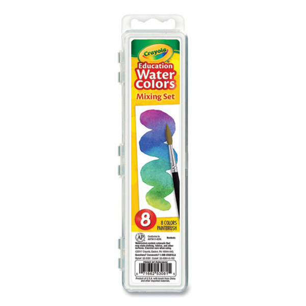 Watercolor Mixing Set, 7 Assorted Colors, Palette Tray