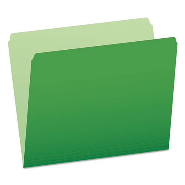 PFX152BGR Pendaflex® Two-Tone Color File Folders, Letter Size, Bright Green, Straight Cut, 100/BX