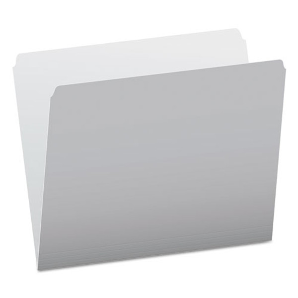 PFX152GRA Pendaflex® Two-Tone Color File Folders, Letter Size, Gray, Straight Cut, 100/BX