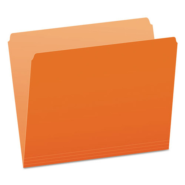 PFX152ORA Pendaflex® Two-Tone Color File Folders, Letter Size, Orange, Straight Cut, 100/BX