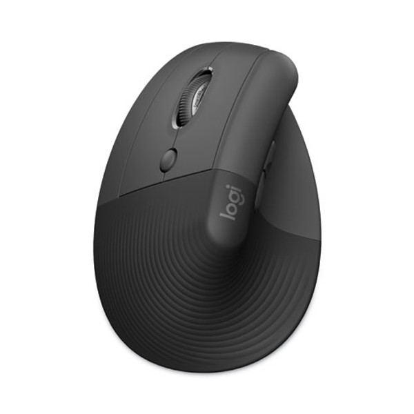 Lift Vertical Ergonomic Mouse, 2.4 Ghz Frequency/32 Ft Wireless Range, Left Hand Use, Graphite